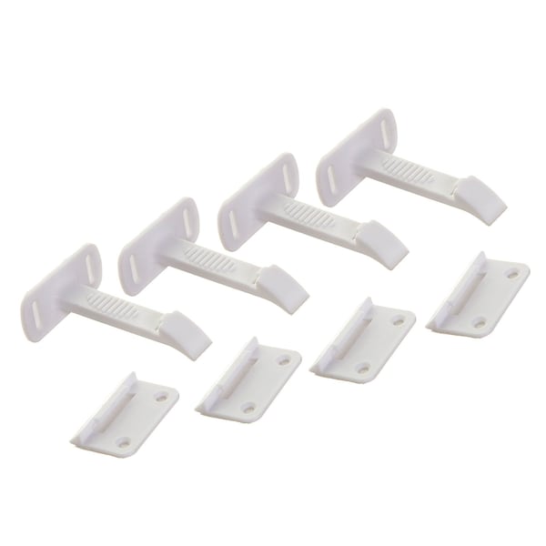 ADHESIVE LATCH WHT 4PK